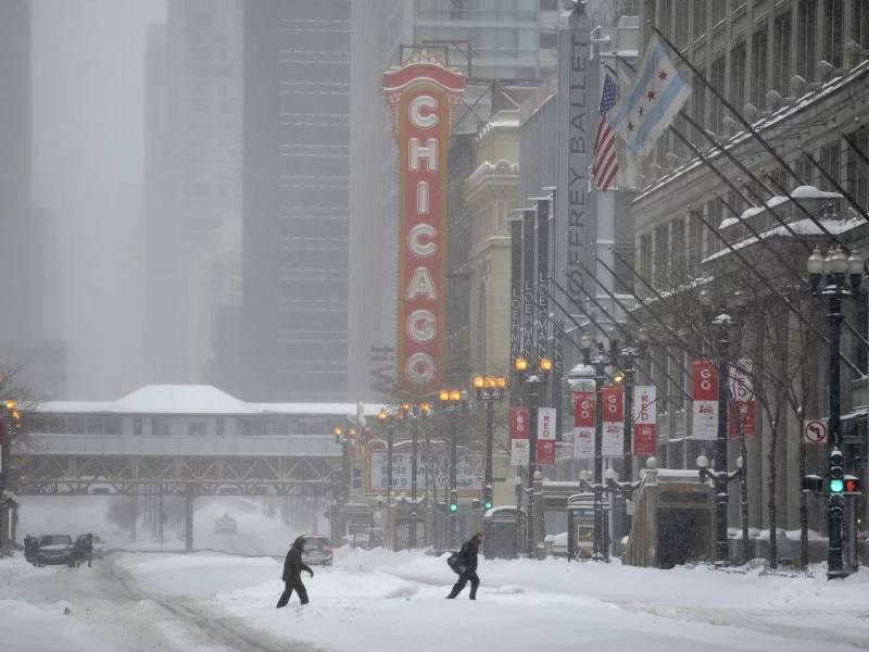 illinois, usa, зима, winter, чикаго, chicago, city