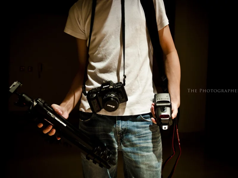 фон, фотоапарат, фотограф