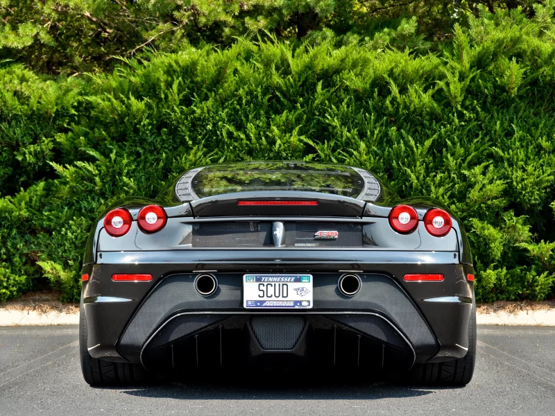 parking, феррари, black, ferrari, f430 scuderia