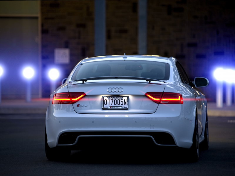 audi, блики, rear, coupe, rs 5, white, белая, ауди