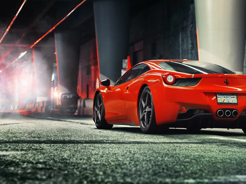 ferrari, дорога, вид