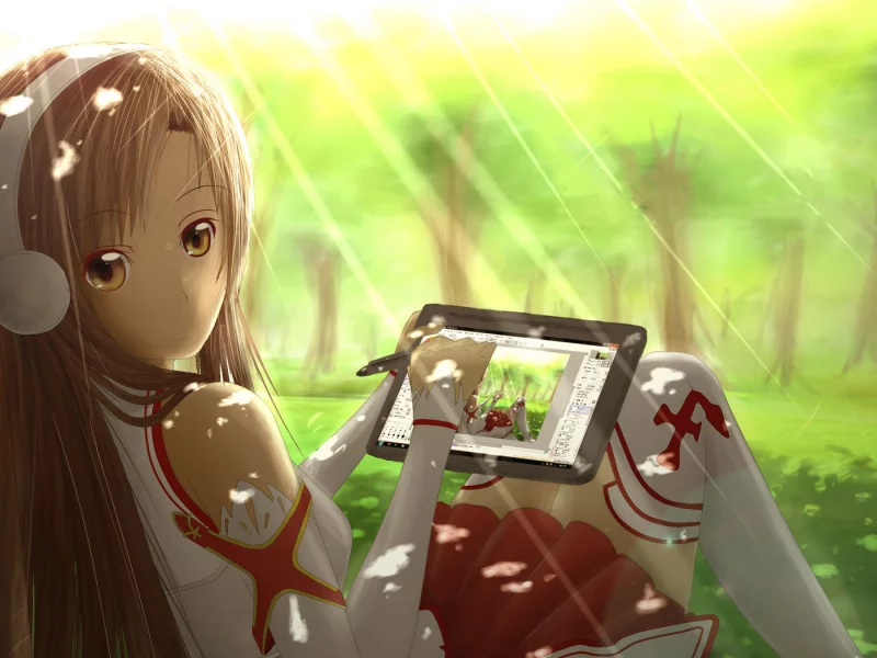 sword art online, yuuki asuna, девушка, аниме
