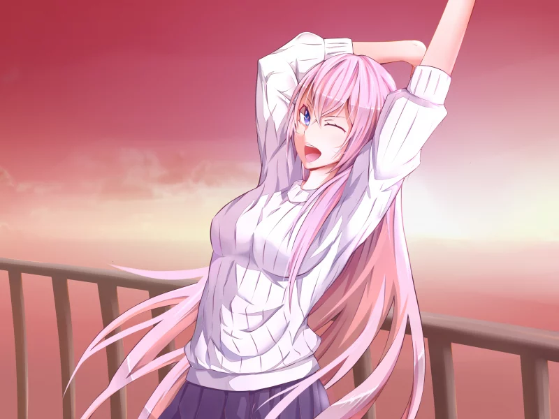 арт, вокалоид, девушка, vocaloid, megurine luka