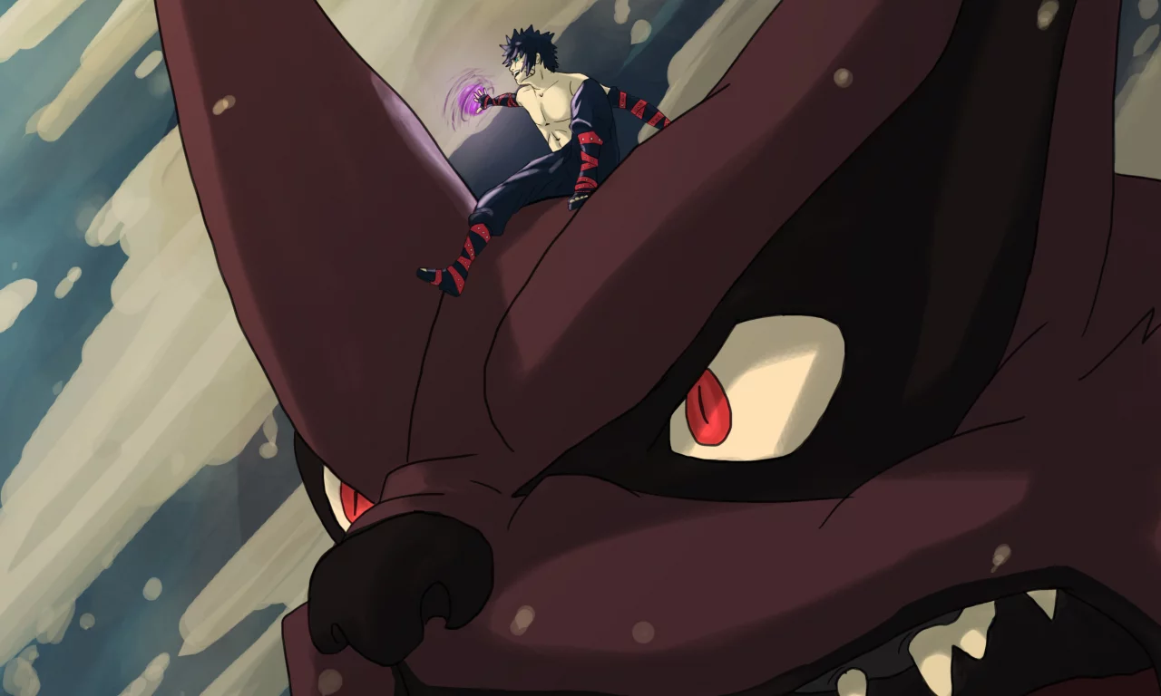 naruto, kyuubi, uzumaki naruto, парень, аниме, арт