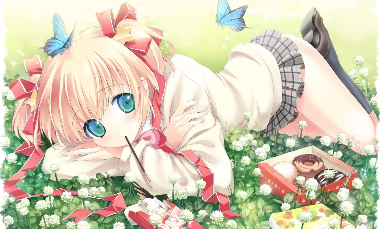 art, девушка, поза, kamikita komari, kimishima ao