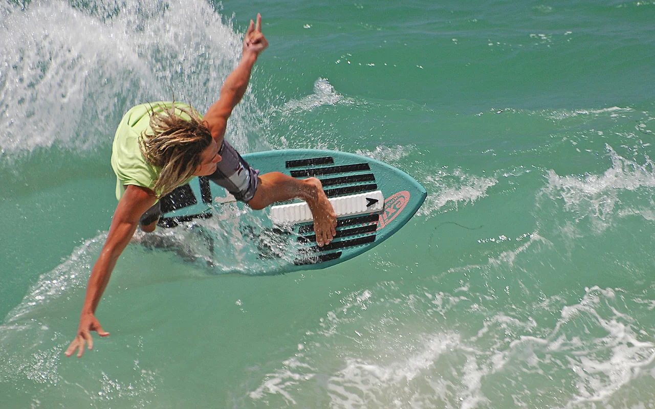 серфер, skimboard, beach, laguna, океан, волны