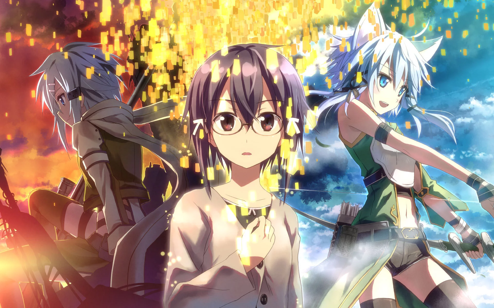 sao, gun gale online, alo, alfheim online, sword art online