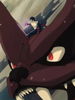 naruto, kyuubi, uzumaki naruto, парень, аниме, арт