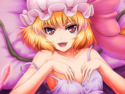 девушка, flandre scarlet, тохо, touhou, вампир