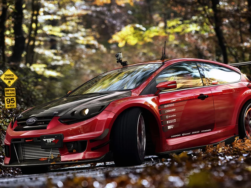 drift, листья, focus, rally, осень