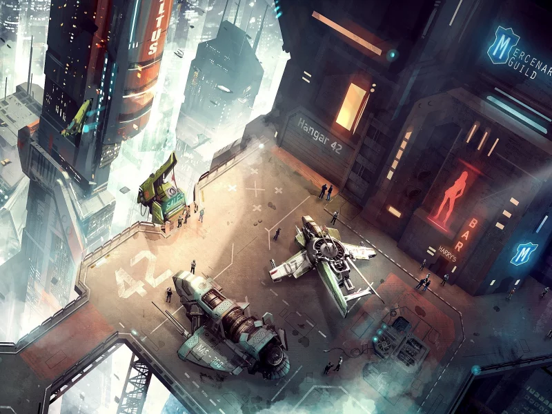 star citizen, вид сверху, корабли, транспорт