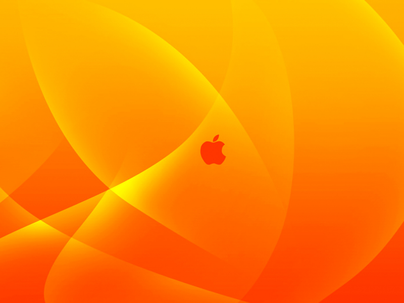 logo, mac, orange, yellow, apple