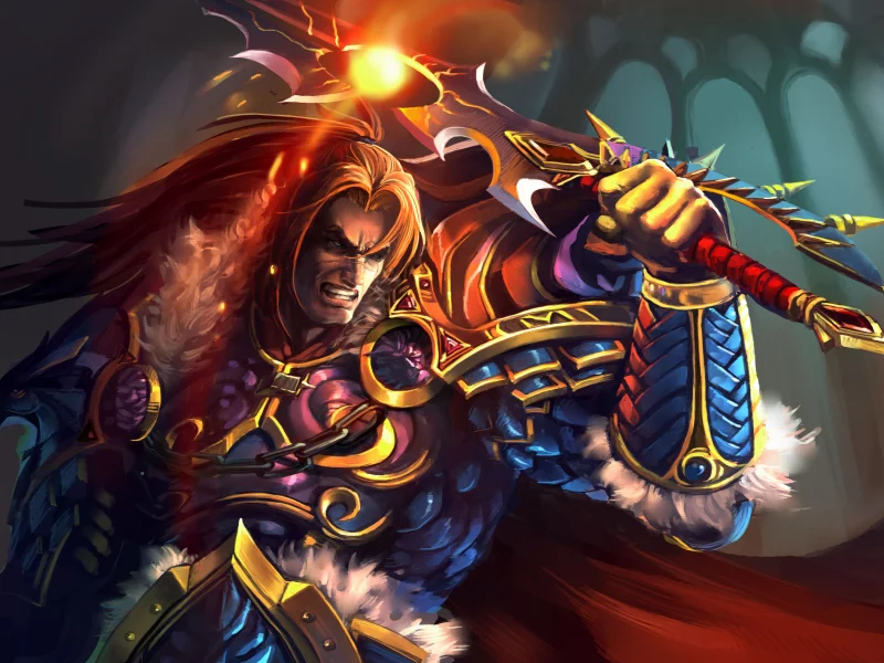 воин, арт, varian wrynn, оружие, меч, мужчина