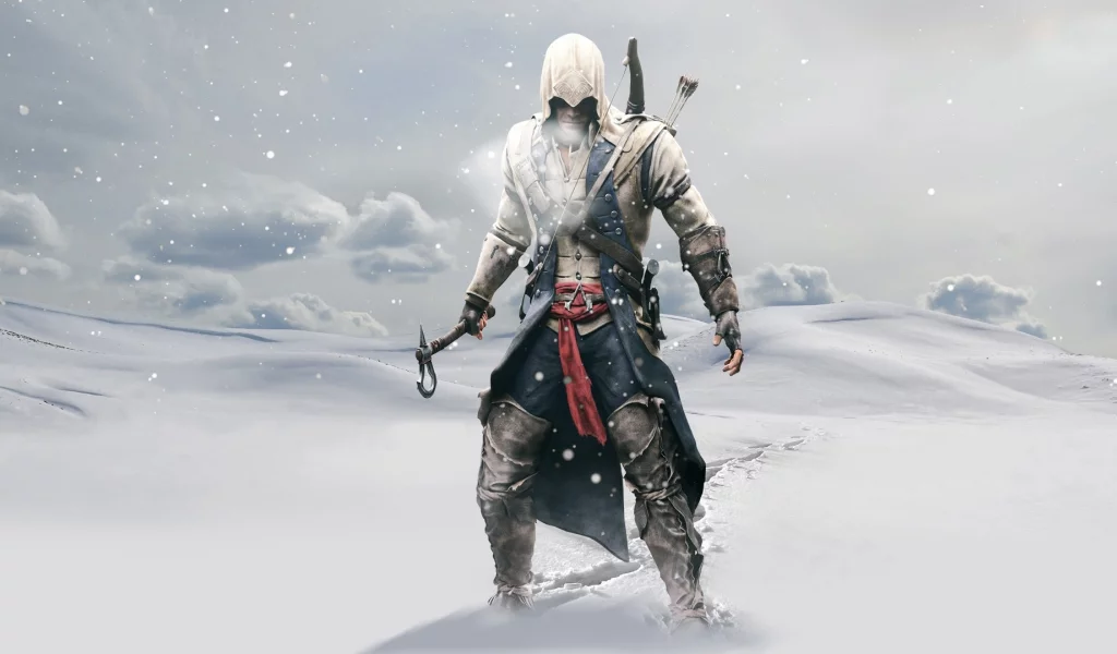 Коннор Kenway, Зима, Connor Kenway, Assassins creed III, snow, снег, winter, Assassins Creed III