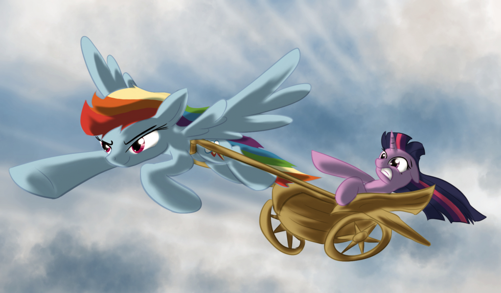 Twilight Sparkle, flight, ужин, dinner, My Little Pony: Friendship is Magic, полет, My Little Pony : Friendship Is Magic, Rainbow Dash, ponies, пони
