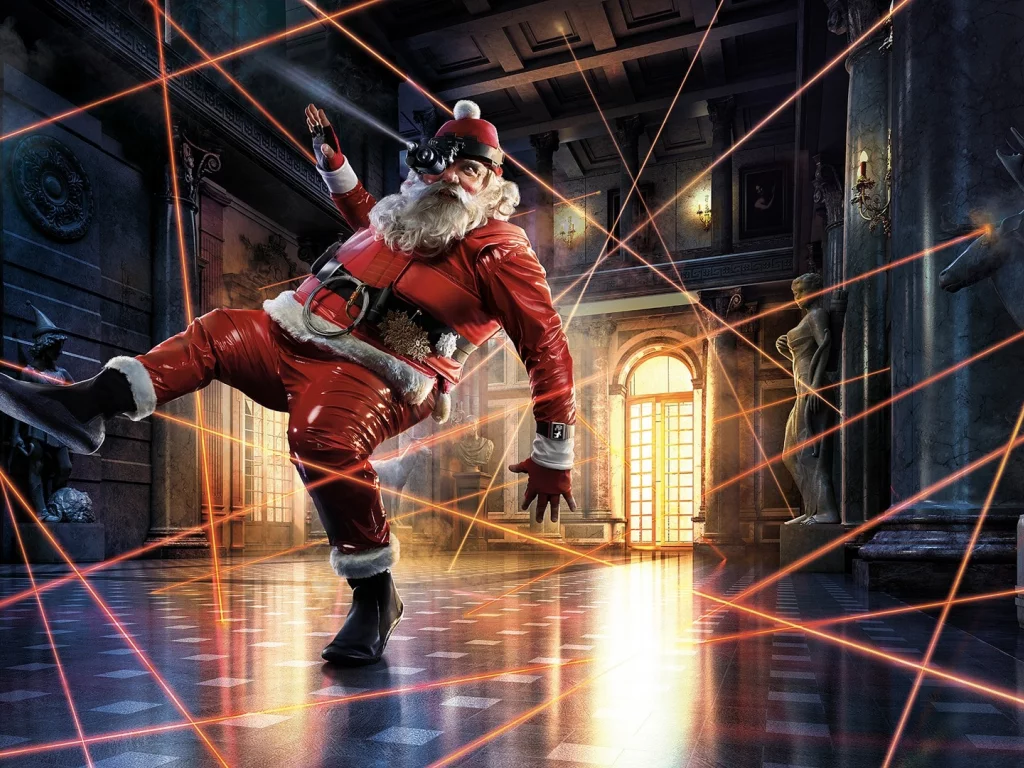 break inside, , Santa Claus, artwork, breaking, Old Man, castles, thief, lasers, situation, night