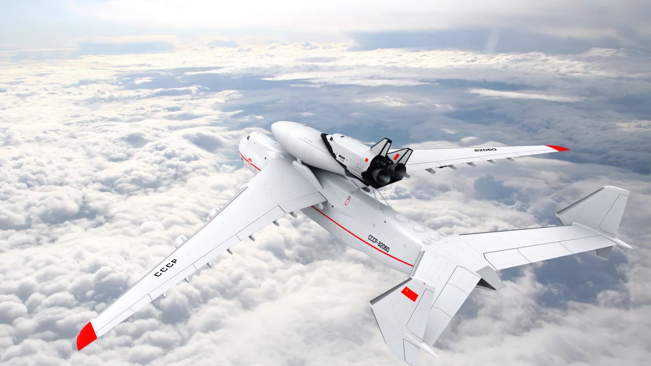 транспортных средств, aircraft, Buran shuttle, советские, fake, облака, Буран трансфер, самолет, vehicles, подделка, clouds, Antonov An-225, Soviet, Ан -225
