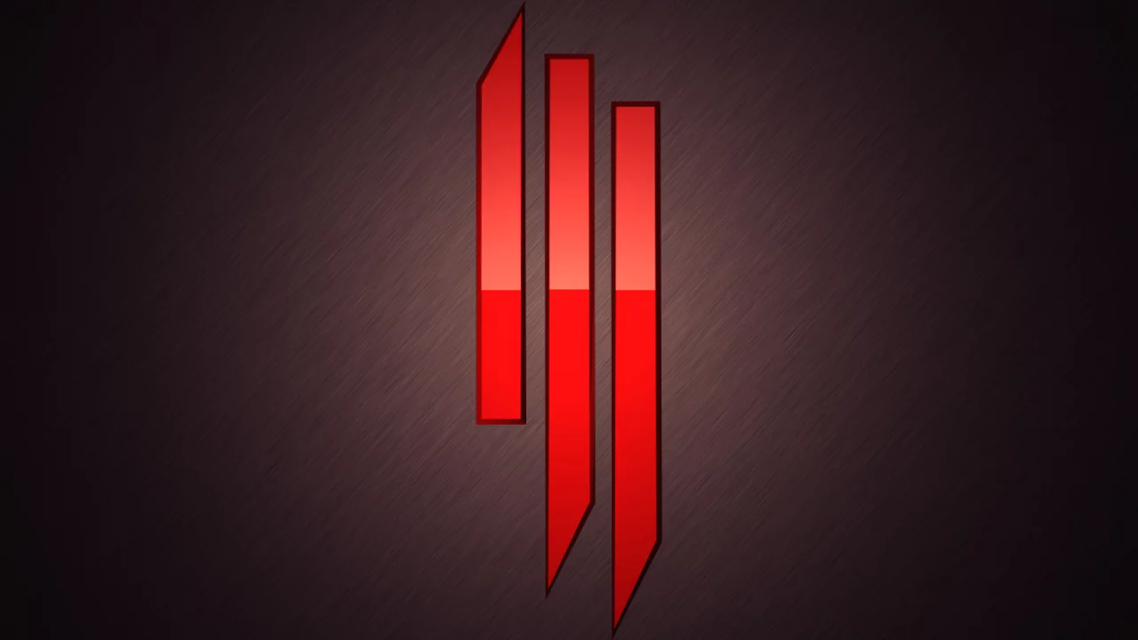 Skrillex, красный, Skrillex логотип, dubstep, music, дабстеп, Музыка, red, skrillex logo