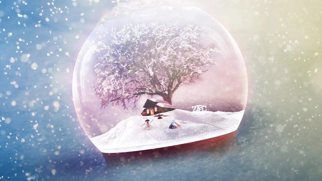 frost, globe, snow, December, 