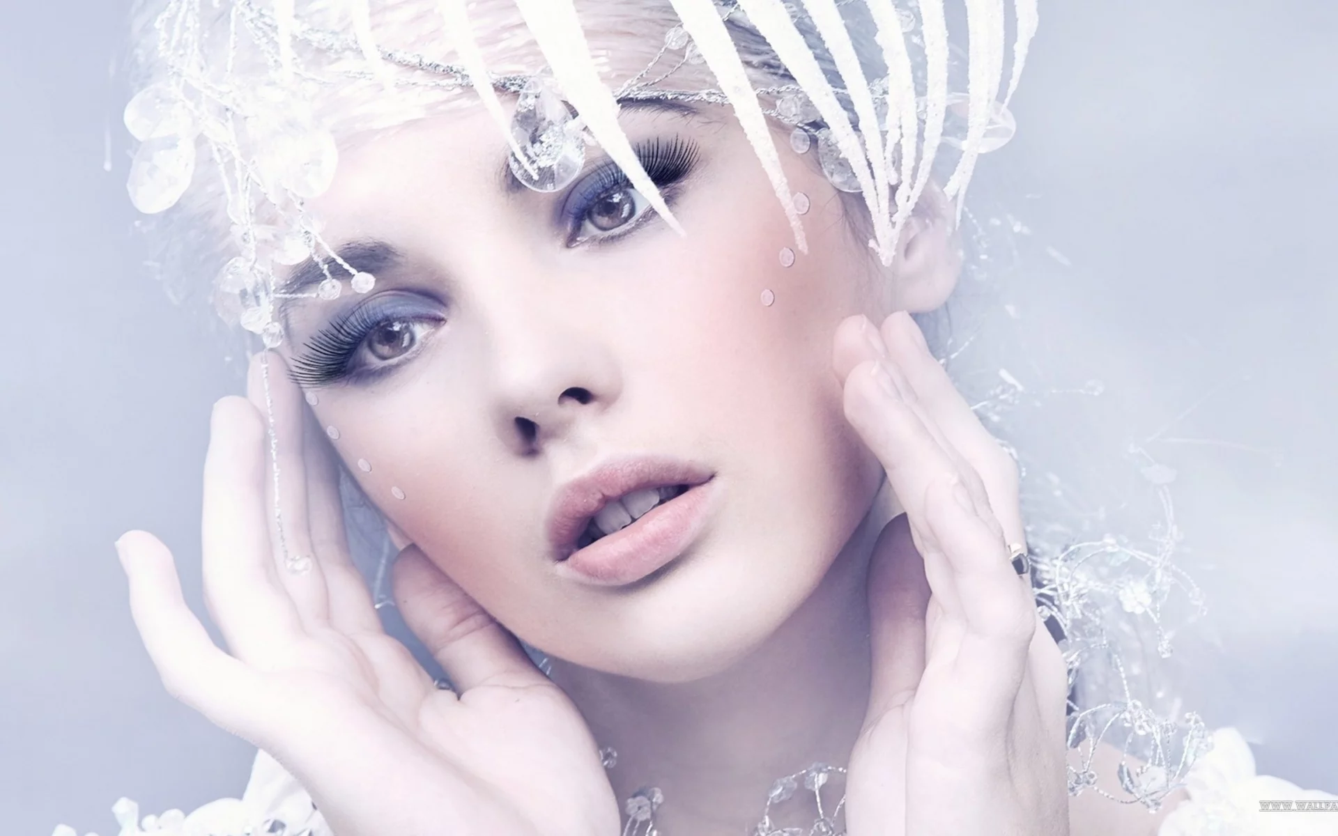 , digital art, make-up, CGI, women