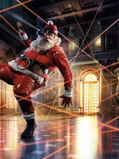 break inside, , Santa Claus, artwork, breaking, Old Man, castles, thief, lasers, situation, night