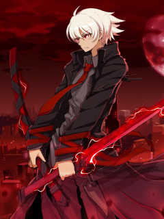 coat, ножны, blondes, swords, аниме мальчики, красные глаза, оружие, видео-игры, anime boys, Moon, tie, пальто, Луна, video games, короткие волосы, cities, wind, мечи, Soul рабочий, ribbons, clouds, ветер, red eyes, блондинки, weapons, sheaths, галст