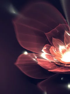 dark, абстрактные, particles, цветы, частицы, abstract, темно, flowers