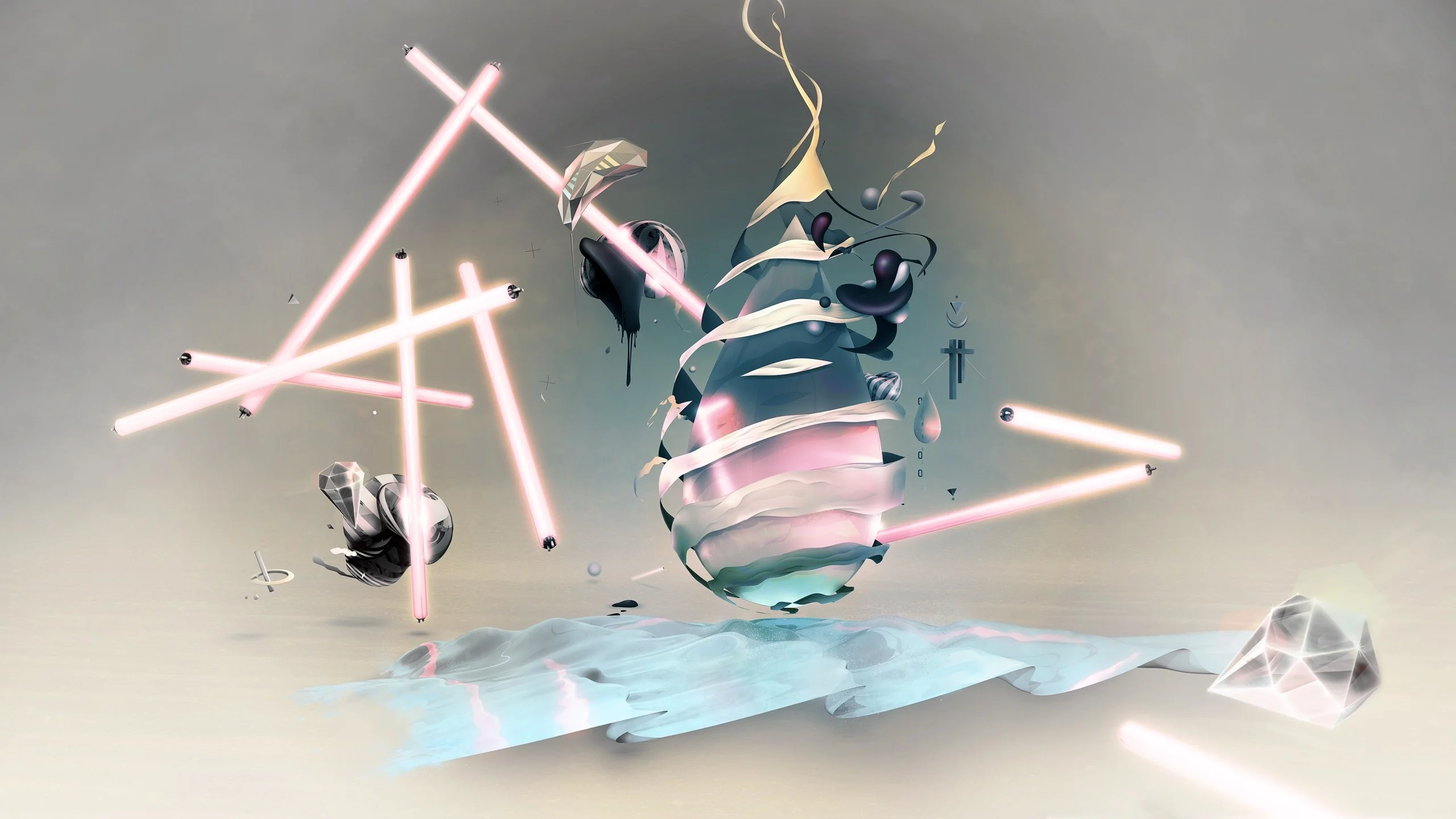 artwork, digital art, абстрактное, Desktopography, цифровое искусство, произведения искусства, abstract