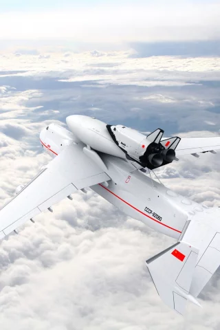 транспортных средств, aircraft, Buran shuttle, советские, fake, облака, Буран трансфер, самолет, vehicles, подделка, clouds, Antonov An-225, Soviet, Ан -225