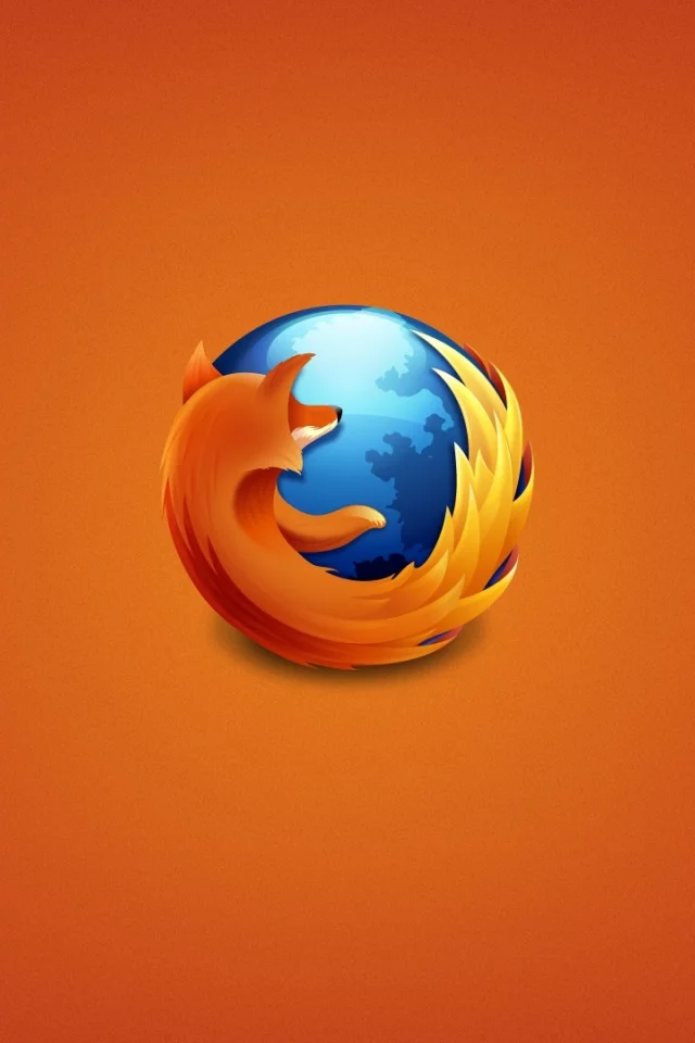 веб-браузер, Firefox, Mozilla, web browser, оранжевый фон, orange background