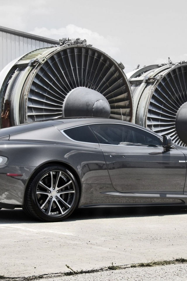 серебро, cars, Aston Martin DB9, jet engine, silver, реактивный двигатель, Автомобили, Aston Martin
