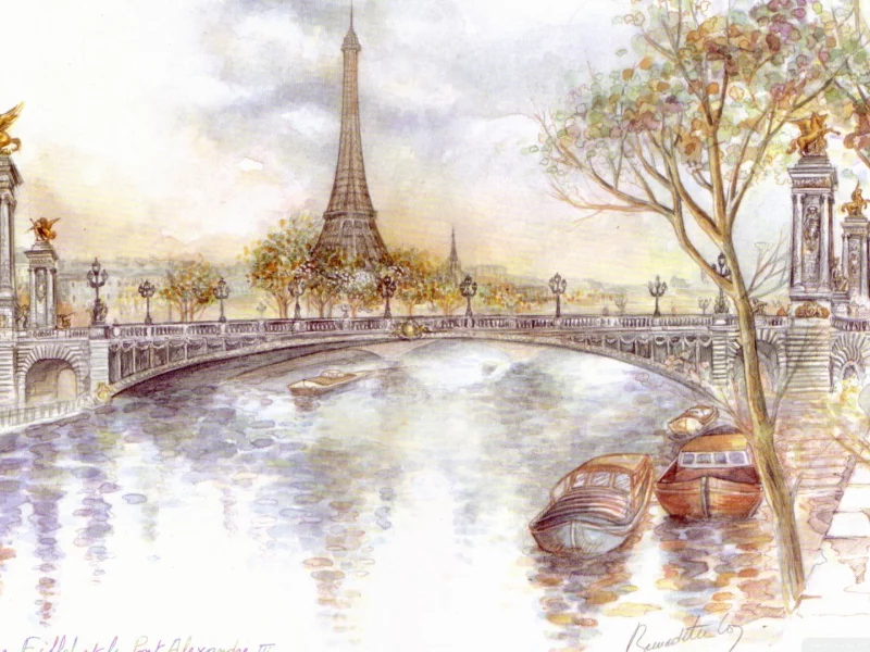 рисунок, париж