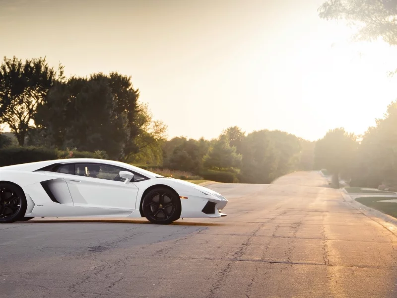 солнечные лучи, Солнце, транспортных средств, vehicles, cars, Lamborghini, roads, Sun, дорог, sun rays, Lamborghini Aventador LP700-4, автомобили, Lamborghini Aventador LP700 -4