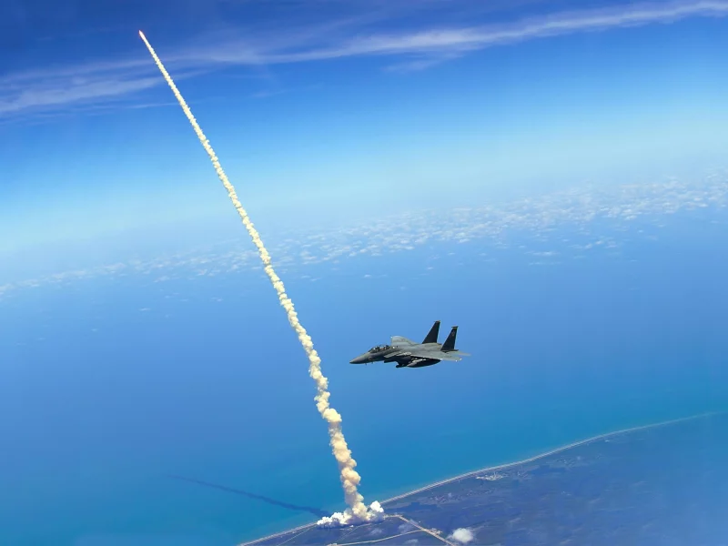 синий, eagles, outer space, jet aircraft, NASA, F-15 Eagle, военная, strike eagle, космос, military, F -15 Eagle, орлы, blue, Strike Eagle, реактивные самолеты