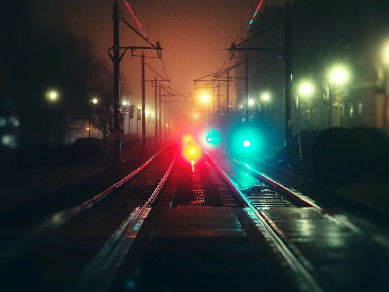 night, railroad tracks, lights, railroads, фонарик, ночь, железнодорожных путей, огни, городские пейзажи, железных дорог, flashlight, cityscapes