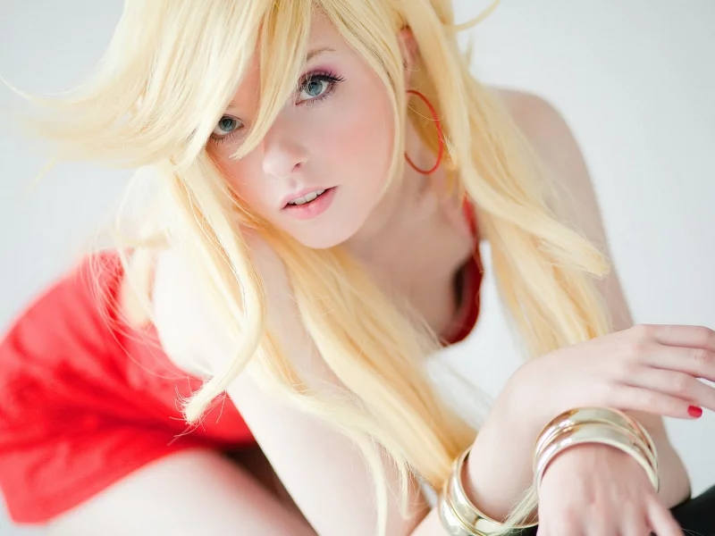 блондинки, трусиков и чулок с Garterbelt, cosplay, women, женщины, Panty and Stocking with Garterbelt, eyes, models, косплей, DeviantART, глаза, DeviantArt, blondes, модели
