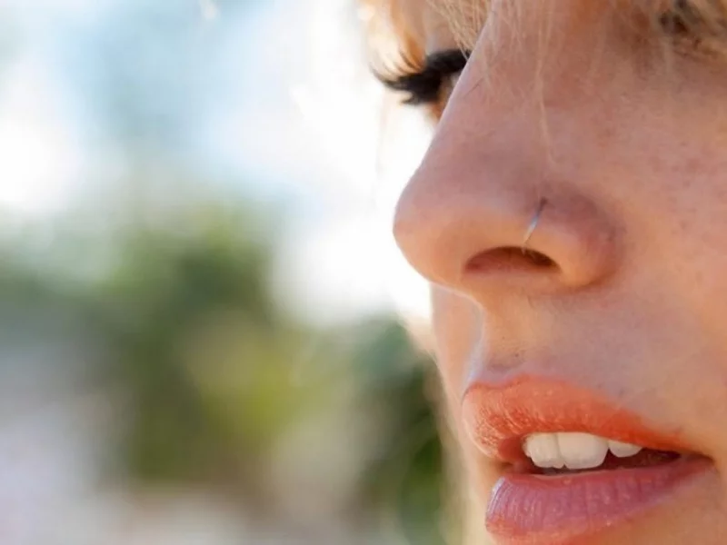 портреты, пирсинг, program, close-up, рот, piercings, blondes, женщины, women, программы, portraits, крупным планом, closed eyes, mouth, закрыв глаза, блондинки