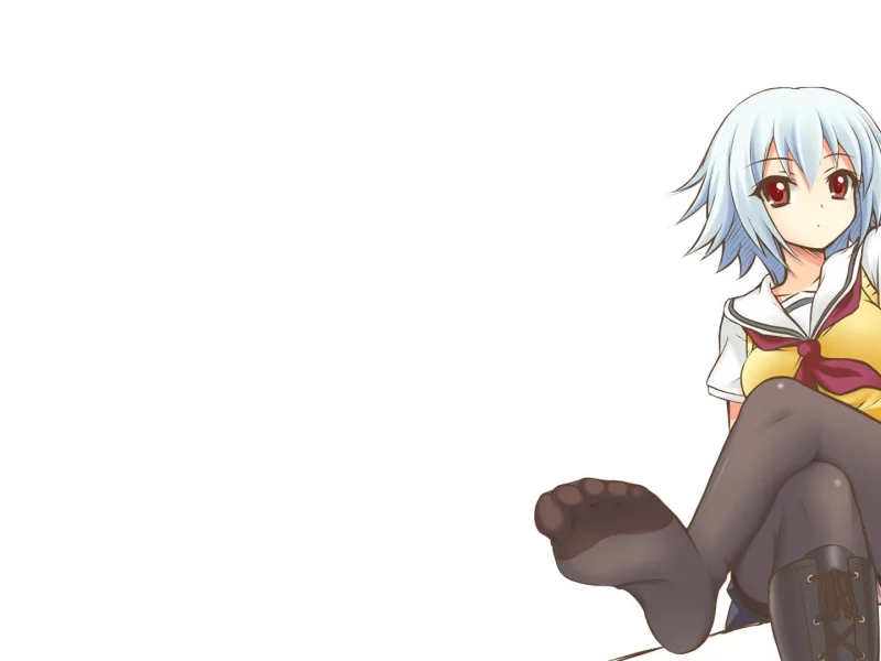 panties, нижнее белье, Ben-To, сапоги, boots, Yarizui Sen, seifuku, синие волосы, колготки, Бен, короткие волосы, трусики, pantyhose, Ben, blue hair, short hair, underwear, red eyes, Ben -To, красные глаза, Seifuku
