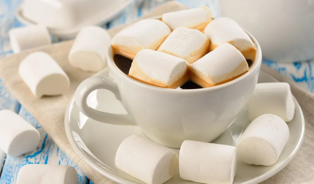 , cups, marshmallow