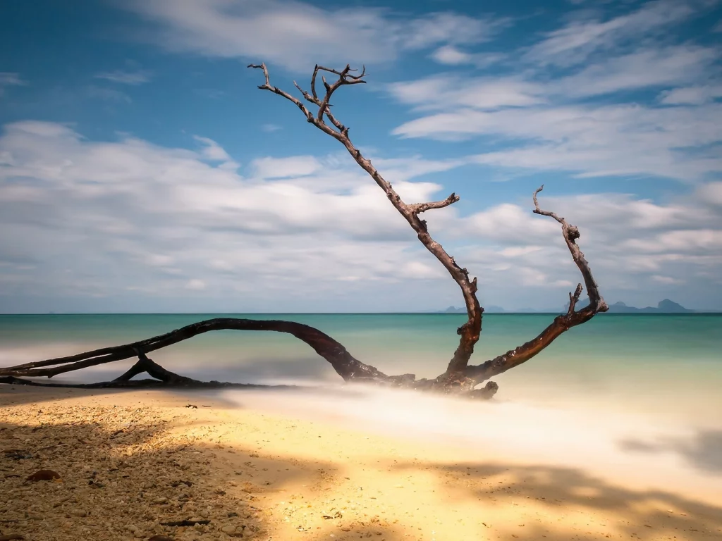 пляж, beach, облака, clouds