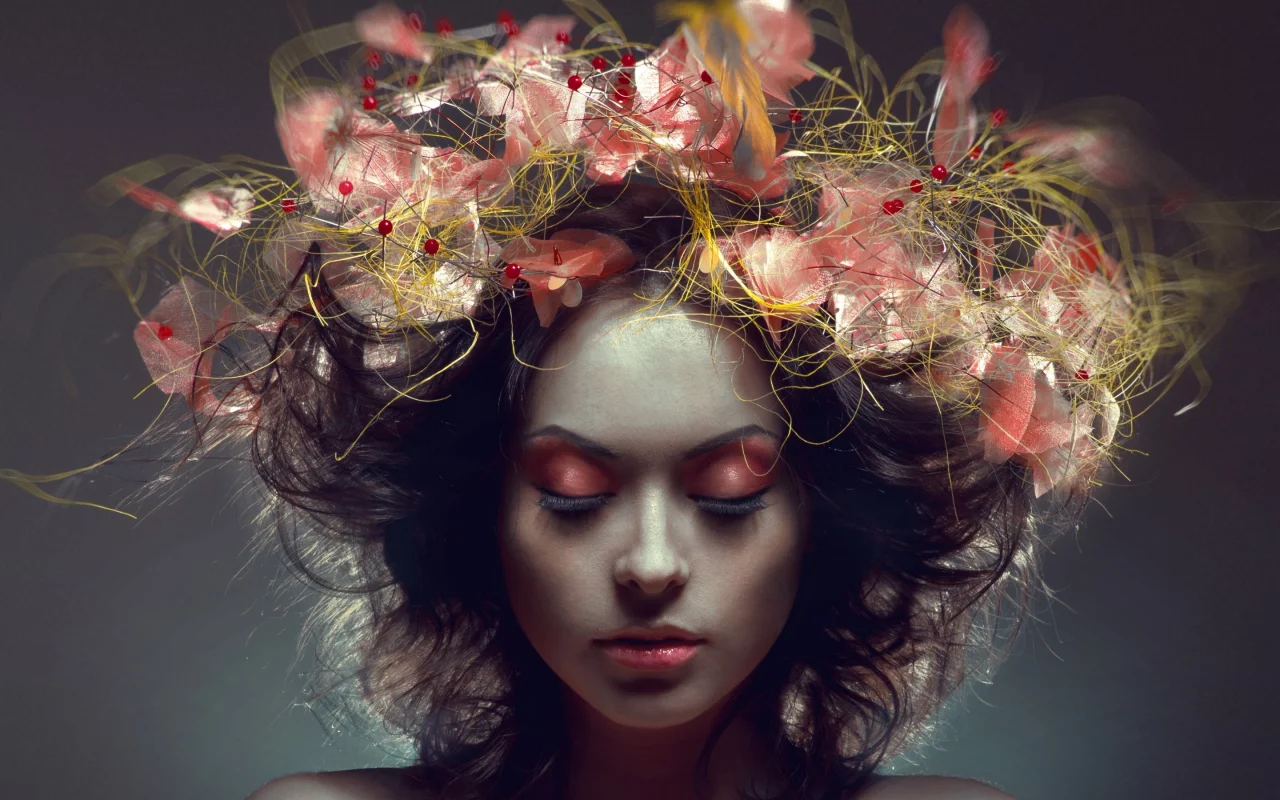 make up, models, faces, women, 