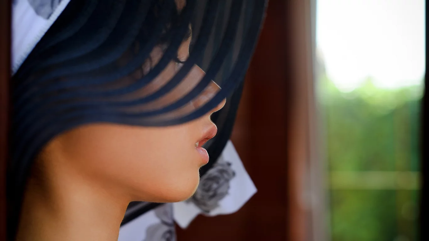 брюнетки, hats, close-up, faces, Pammie Ли, женщины, лица, шляпы, brunettes, Pammie Lee, women, крупным планом