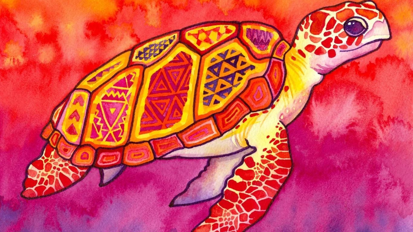 patterns, акварель, paintings, turtles, узоры, абстрактное, sea turtles, черепахи, watercolor, морские черепахи, многоцветная, abstract, multicolor, картины