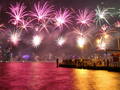 fireworks, Австралия, cities, long exposure, Australia, длинная экспозиция, города, фейерверк