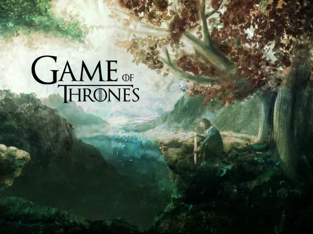 сериал, деревья, Game of Thrones, лес, снег, trees, реки, forest, snow, Игра престолов, HBO, TV series, rivers