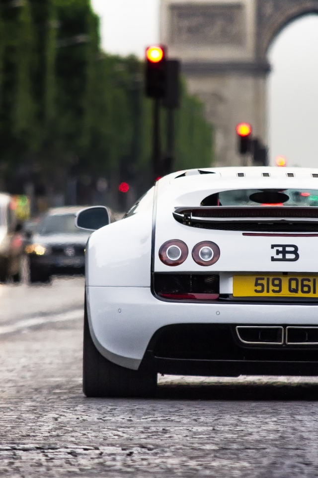 , white, Paris, Bugatti Veyron, cars