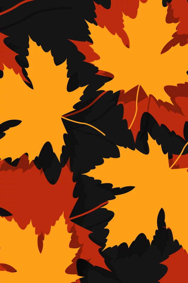 artwork, leaves, minimalistic, autumn, 
