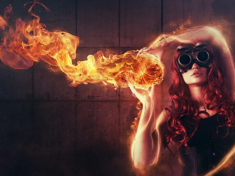 рыжие, огонь, redheads, абстрактное, творческие, очки, glasses, fire, creative, красный, red, abstract