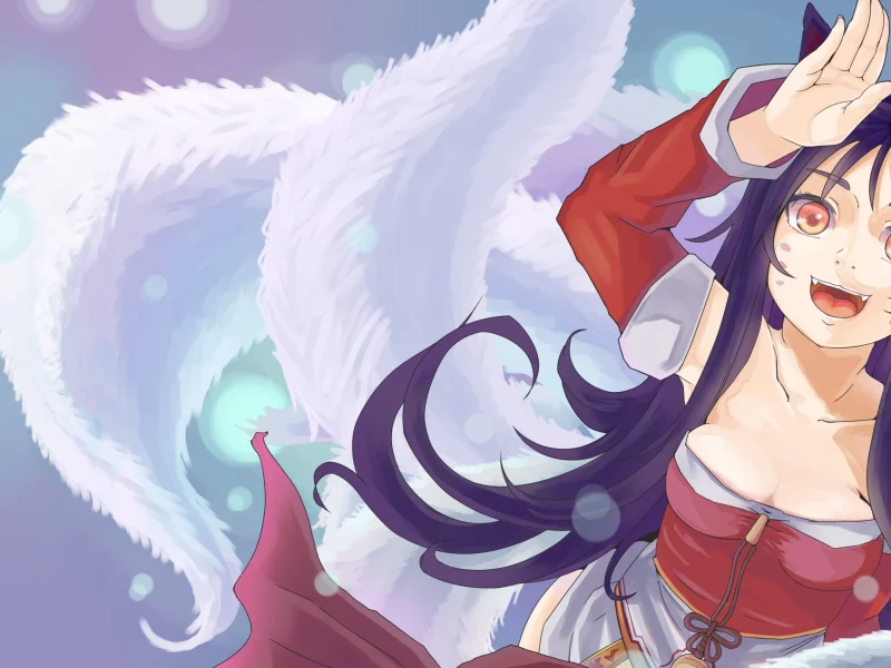 League of Legends, animal ears, уши животного, Лига Легенд, artwork, лиса девочек, произведения искусства, fox girls