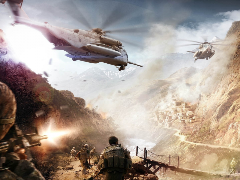 , helicopters, artwork, guns, battles, war, soldiers